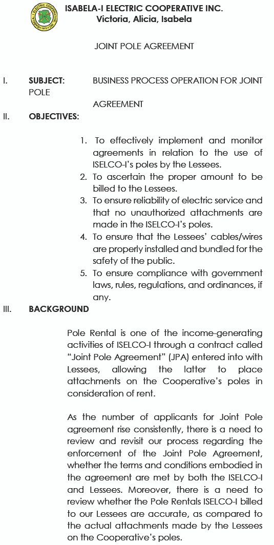 JOINT POLE AGREEMENT 