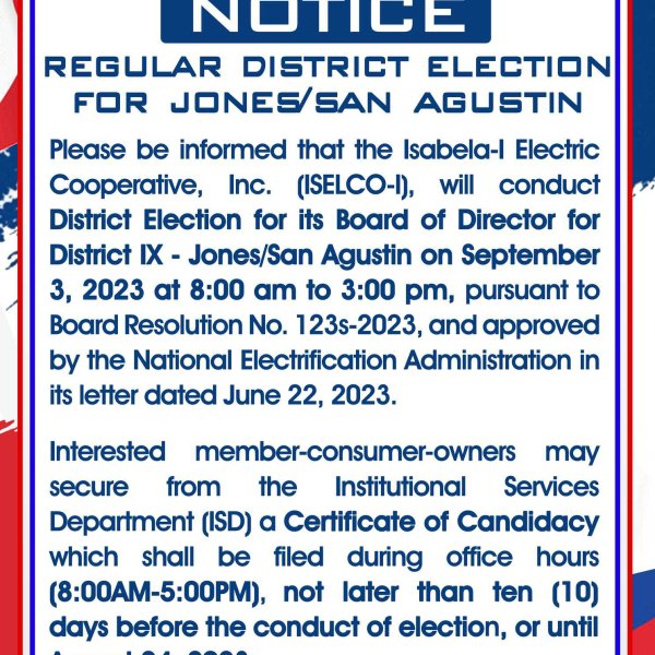 District Election - Jones/San Agustin