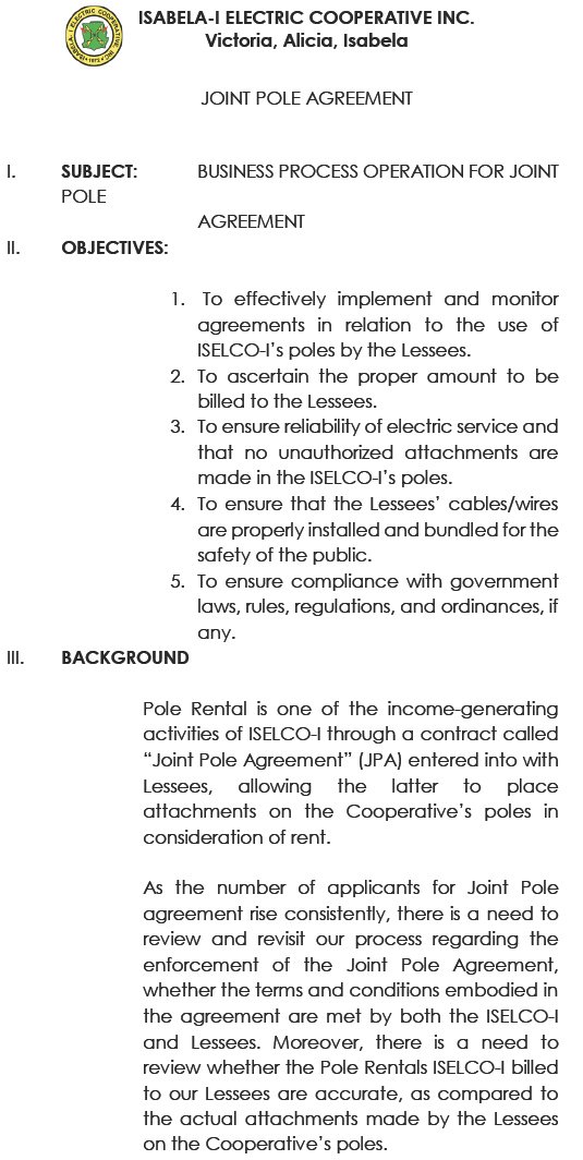 JOINT POLE AGREEMENT